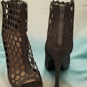 Stunning Silver Ankle Boots